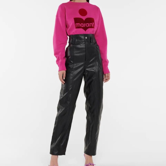 Isabel Marant Étoile | Faux-Leather Tessini Pants | US10 - Picture 1 of 12